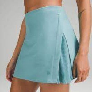 Peek Pleat High-Rise Tennis Skirt Tidal Teal 8